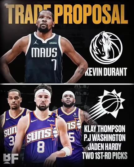 和歐文濃眉組三巨？美媒：獨行俠可用克萊+PJ+哈迪+倆首輪去換KD