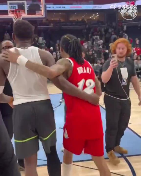 狼王&槍王惺惺相惜！華子賽后與莫蘭特相互致意！